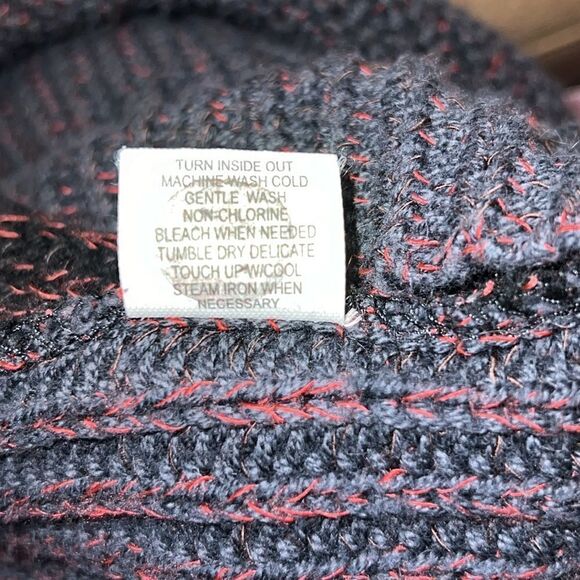 MARGARET WINTERS Cowl Neck Color Block Knit Double-Sided Sweater-S - Picture 9 of 11